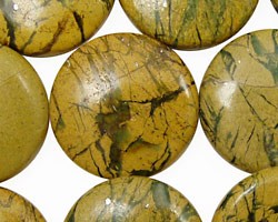 Brown/Green Vein Jasper Beads 