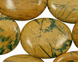 Brown/Green Vein Jasper Beads 