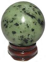 Green Zoisite Sphere with Stand 