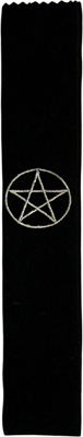 Black Suede Pentacle Wand Bags