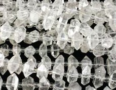 Natural Herkimer Diamond Quartz Crystal Beads