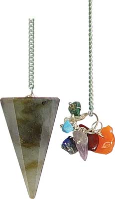 HEXAGONAL LABRADORITE PENDULUMS