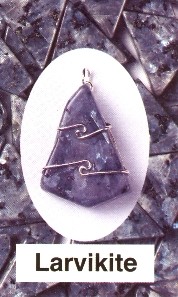 Larvikite Wire Wrapped Pendants