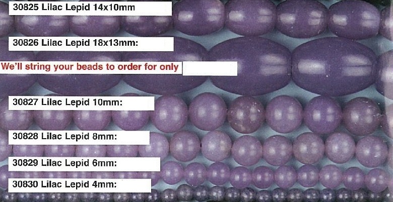 Lepidolite Beads