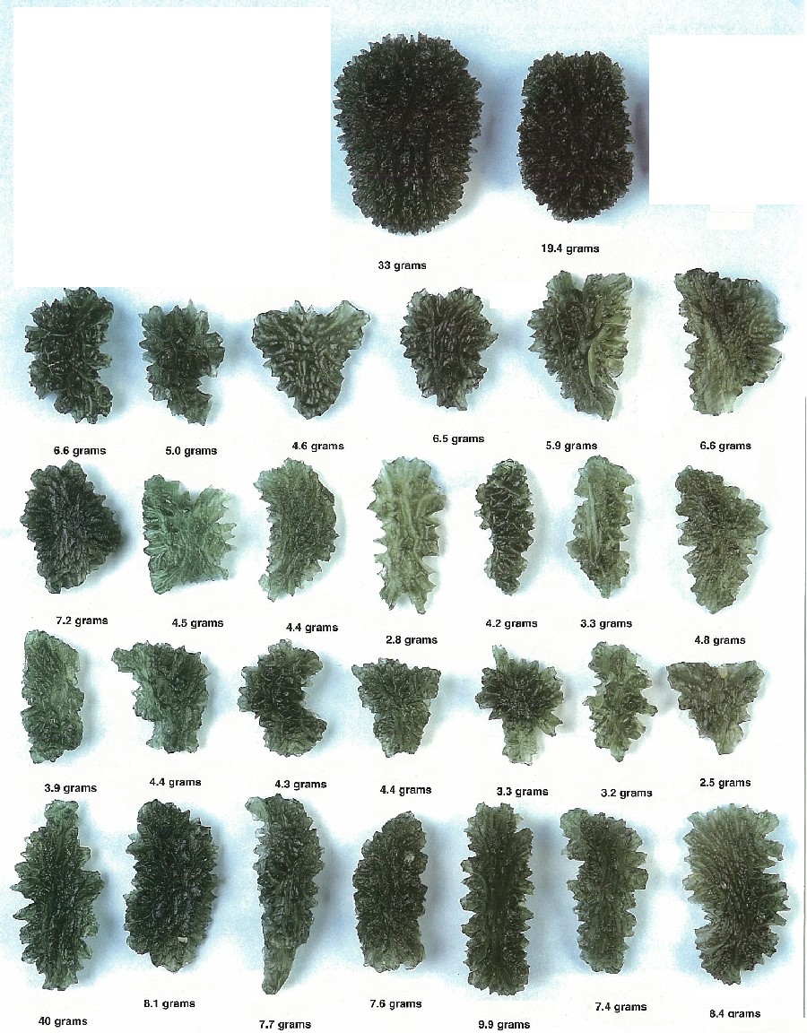 Moldavite Natural Pieces