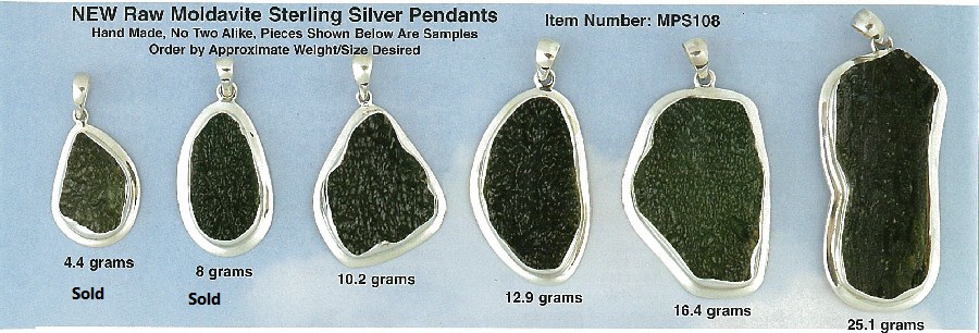 Natural Moldavite Pendants