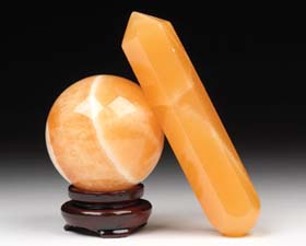 Orange Calcite 5-inch Massage Wand 