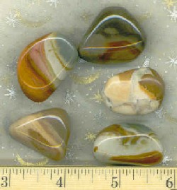 Polychronic Jasper aka Polychrome Jasper Tumbled