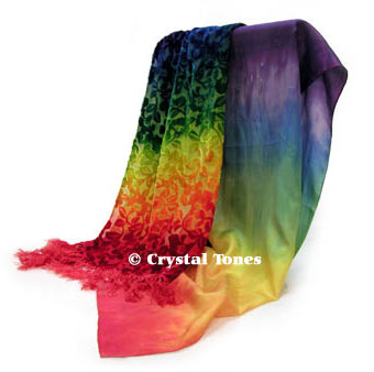 Rainbow Chakra Silk Shawl