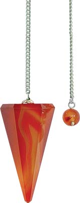 HEXAGONAL RED ONYX Pendulums 