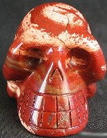 Red Snake Skin Jasper Skulls
