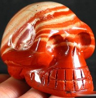 Red Striped Jasper Skulls