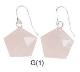 Rose Quartz Prisma Star Earrings