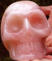 Huge Rose Quartz Skull