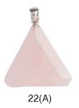 Rose Quartz Vogel Triangle Pendants