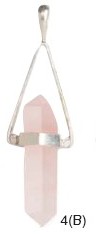 Rose Quartz Point V Pendants