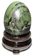 Ruby Zoisite Egg with Stand