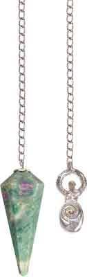 HEXAGONAL RUBY ZOISITE  Pendulums 