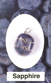 Sapphire Wire Wrapped Pendants