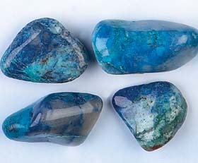 Shattuckite Silica Tumbled Pieces