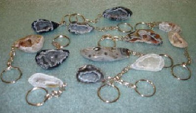 Sliced Geode Key Chains