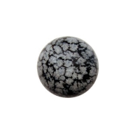 10mm Round Snowflake Obsidian Cabochon