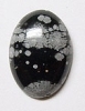 12x10mm Snowflake Obsidian Oval Cabochon