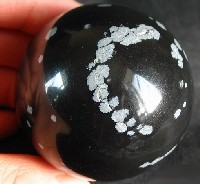 Snowflake Obsidian Sphere