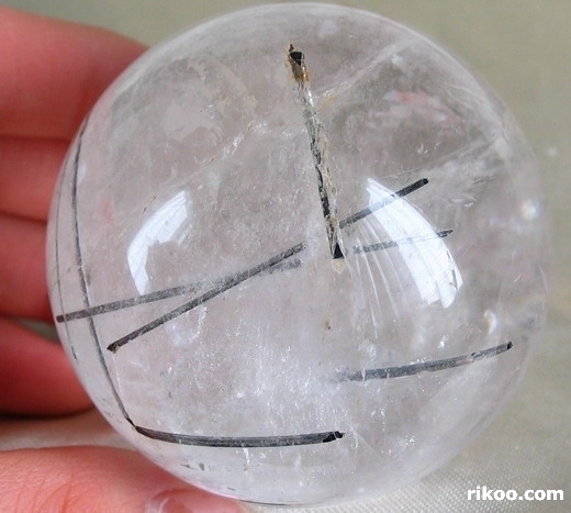 Clear Tourmalated Rock Crystal Spheres