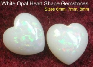 White Opal Hearts