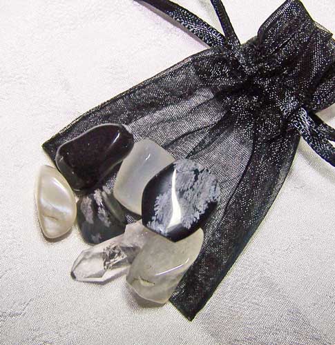 Snowflake Obsidian Yin Yang Medicine Pouch