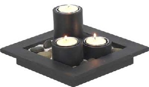 3 ZEN  TEALIGHTS HOLDER