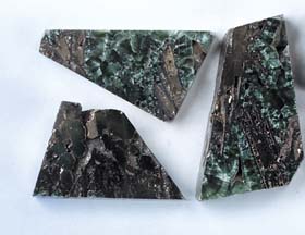 Seraphinite with Pyrite Polished Pieces