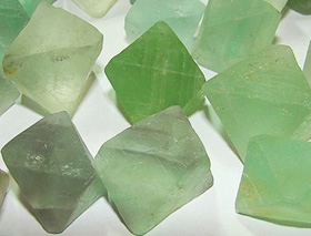 Green Fluorite Octahedrons