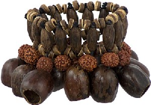 RUDRAKSHA AND GENETRI NUT BRACELETS