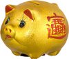 PORCELAIN LUCKY PIG BANK