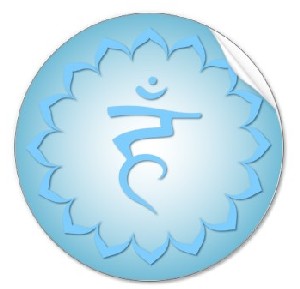 5th Throat Chakra - Light Blue Stickers
