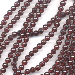 6mm Garnet Round Beads