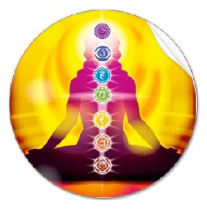 chakras round stickers