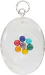 QUARTZ CHAKRA WORRY STONE PENDANTS