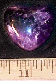 A+ Grade Amethyst Puffy Hearts