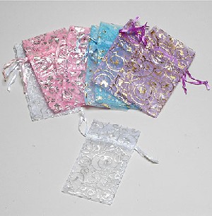 Fancy Organza Drawstring Pouches