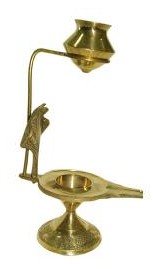 Brass Yoni Base For Shivling With Abhishek Pot