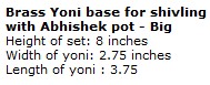 Brass Yoni Base For Shivling With Abhishek Pot