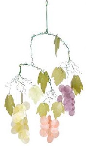 Grapes and Leaves Capiz Wind Chimes