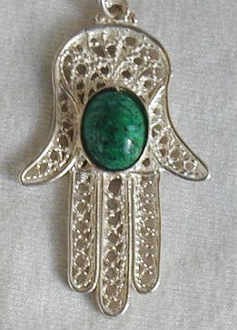 Eilat Stone Hamsa Pendants