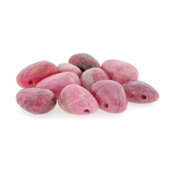 Rhodonite Drilled Tumble Stone