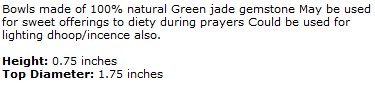 Green Jade Offering Bowls