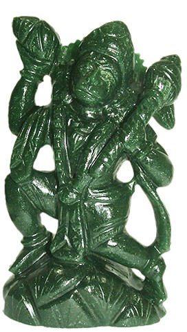 Hanumana Statue In Green Jade