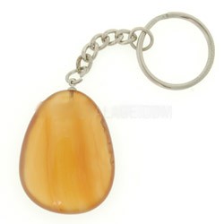 Carnelian Disc Fob Key Ring